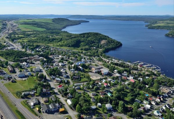Vue aérienne du secteur Cabano Témiscouatasurlelac hotels